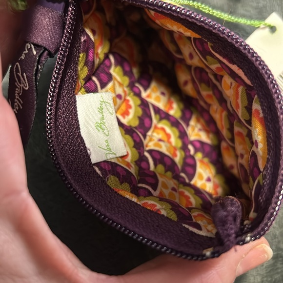 NWT vera bradley coin purse in plumb crazy - Picture 3 of 4